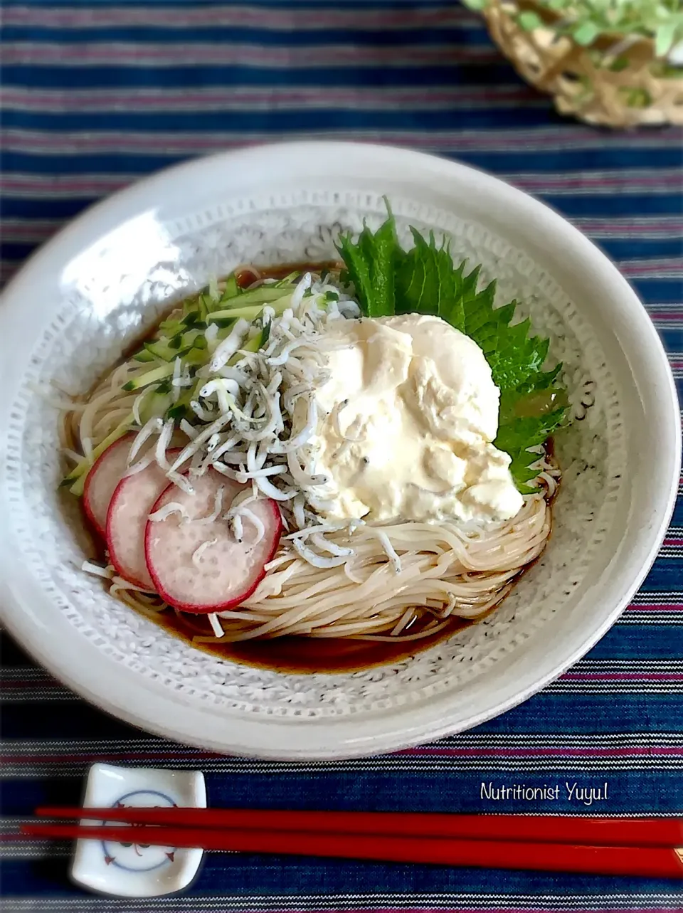 Snapdishの料理写真:しらすとブッラータのぶっかけそうめん|ゆーこどんさん