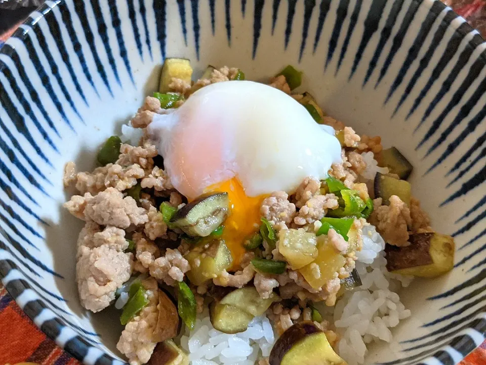 豚ひき肉と茄子の甘辛丼☆*°|奈津美さん