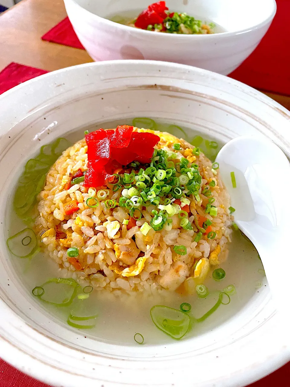 あんかけスープ炒飯🍀|おかちさん