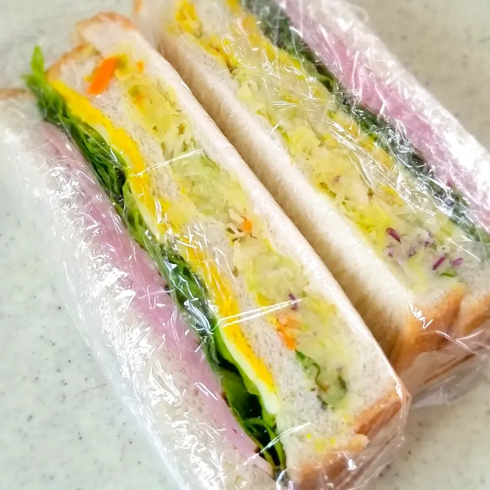 ハムサラダサンドイッチ|ぱんだのままんさん