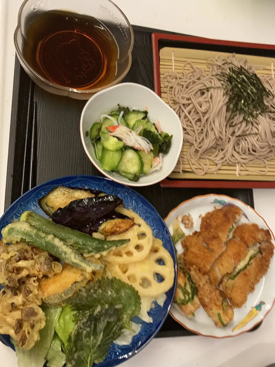 豚肉とチーズのしそフライ、蕎麦定食|クラチさん