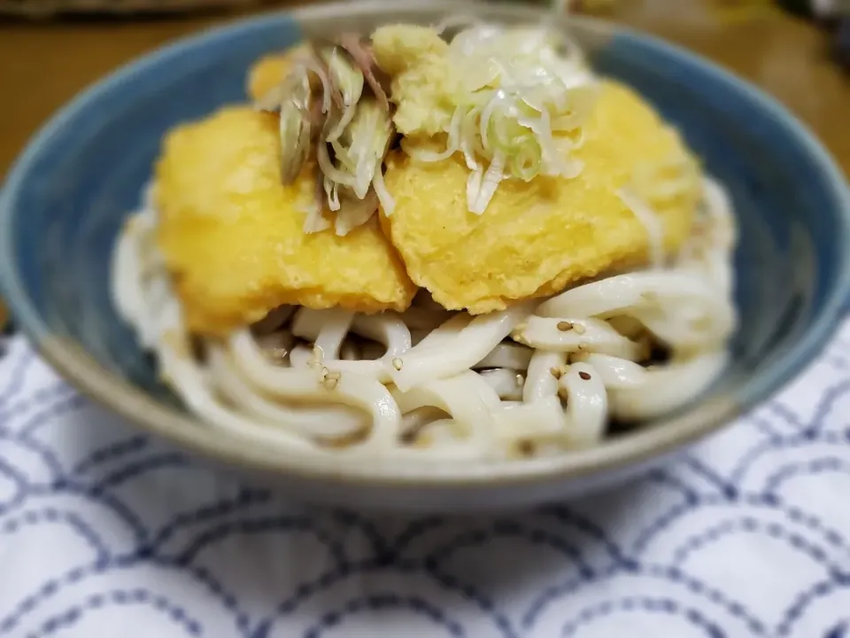 鶏天のぶっかけうどん|みよぱさん