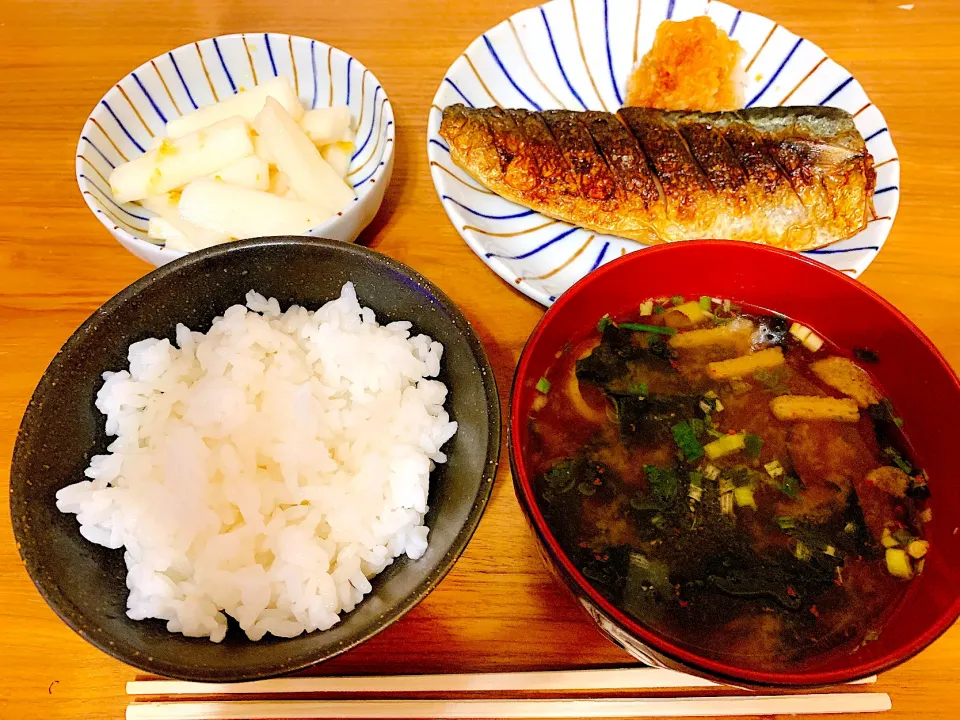 鯖の塩焼き🐟長芋の柚子漬け|まきさん