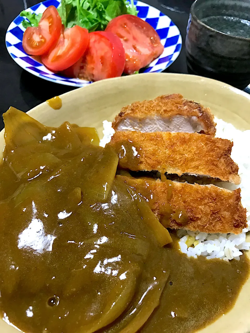 志麻さんのカレーを家内が再現！惣菜の豚カツを急遽入手のカツカレー^ ^|saturnさん