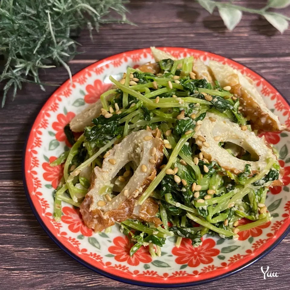 からあげビールさんの料理 節約レシピ♪豆苗とちくわの柚子胡椒マヨぽんサラダ|ゆうさん