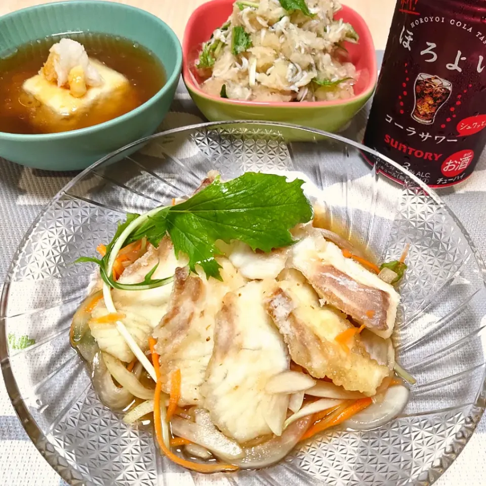 イチロッタさんの
ｵﾝﾗｲﾝ魚🐟料理教室
鯛の南蛮漬け( ˶˙º˙˶ )୨ ﾔﾘｷｯﾀ!!|キャサリンさん