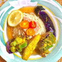 紫色のお野菜でアンチエイジング素麺