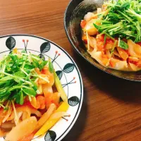 魚介トマトのこんにゃくパスタ|mememiさん