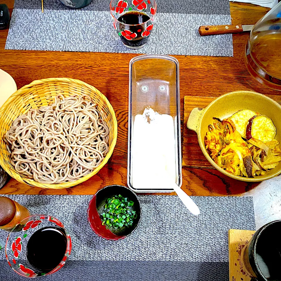 Snapdishの料理写真:山かけ、天ブラザルそば|yakinasuさん