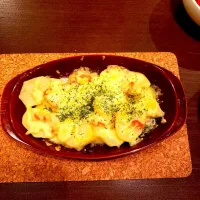 Snapdishの料理写真:ジャガもちめんたいチーズ焼き|こてつさん