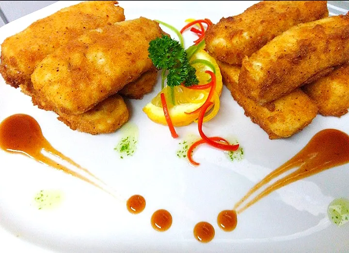 Crumbed Haloumi Cheese|Mo Tさん