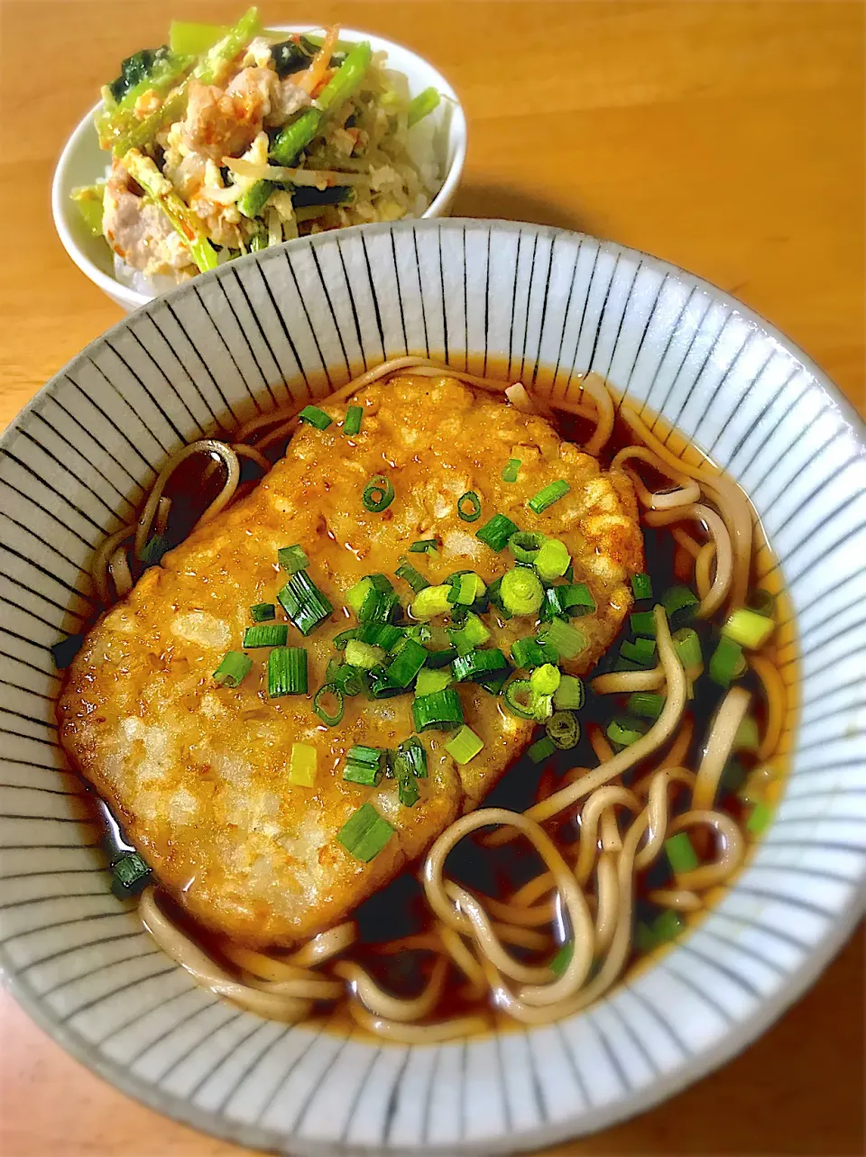 肉野菜の炒り玉丼セット|deekay71さん