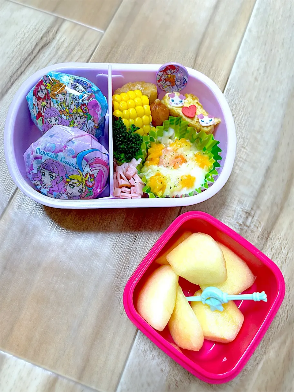 年少弁当🍱プリキュアおにぎり|mari＊yuakitoさん