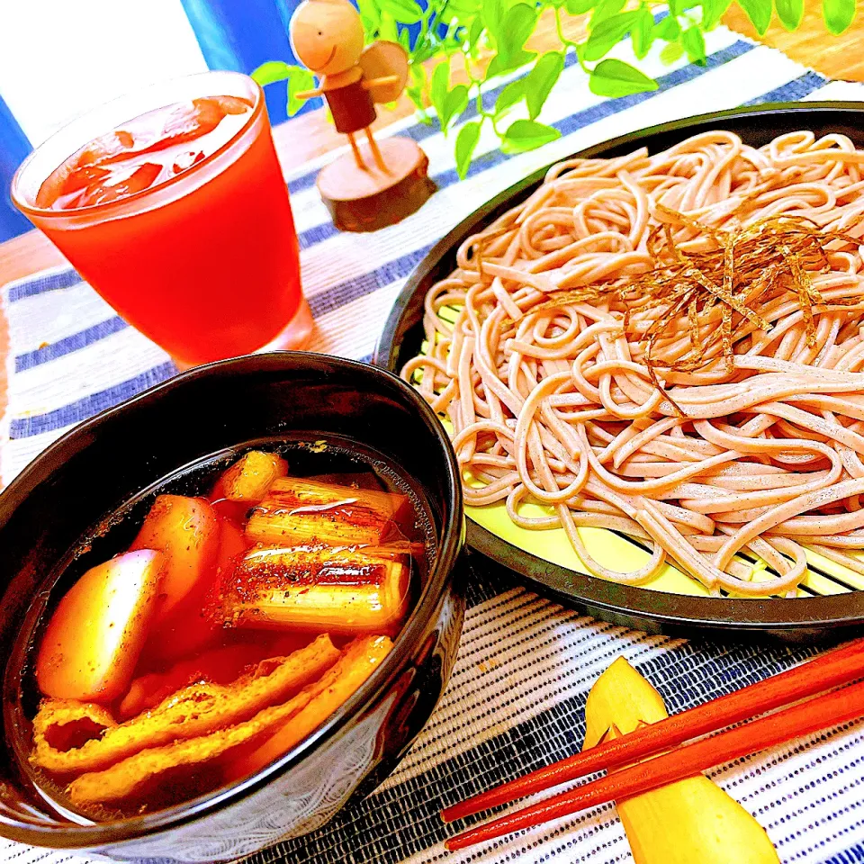 🍜🍗鷄もも肉と焼きネギ出汁のつけ蕎麦|Sの食卓さん