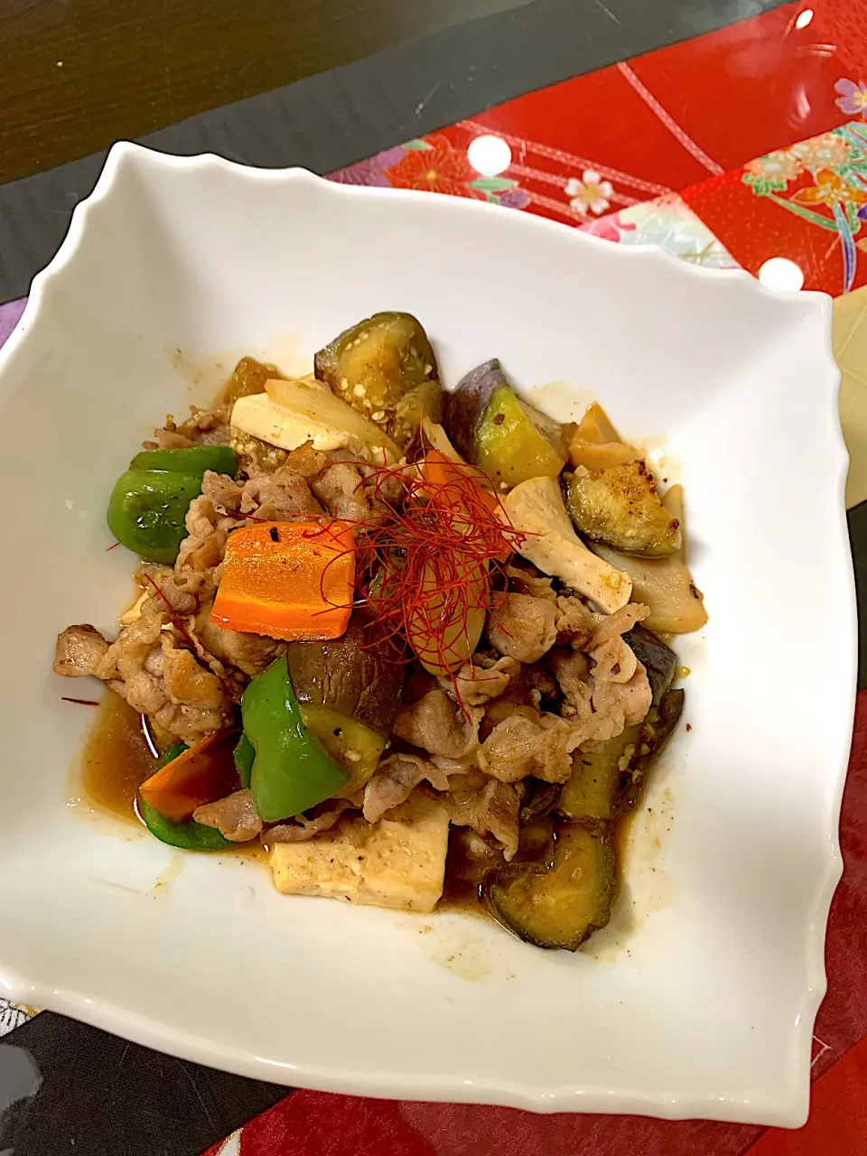 夏野菜と豚肉の中華風炒め|プクママさん