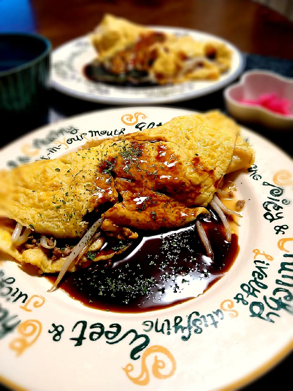 古尾谷りかこさんの料理 もやしとひき肉のオムレツ|まめころさん