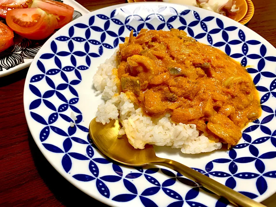 海老とゴボウのココナッツカレー|かなっぺさん