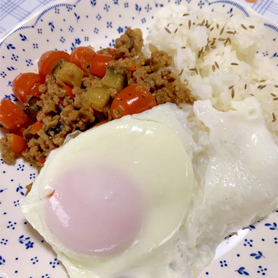 Snapdishの料理写真:大豆のお肉でガパオライス|iguigupopさん