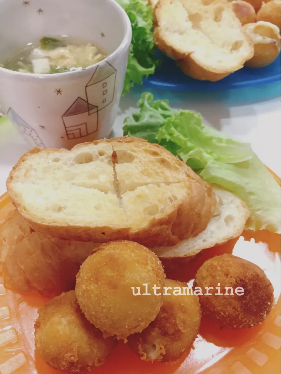 Snapdishの料理写真:＊ひとくちライスコロッケ♪バタール＊|ultramarineさん