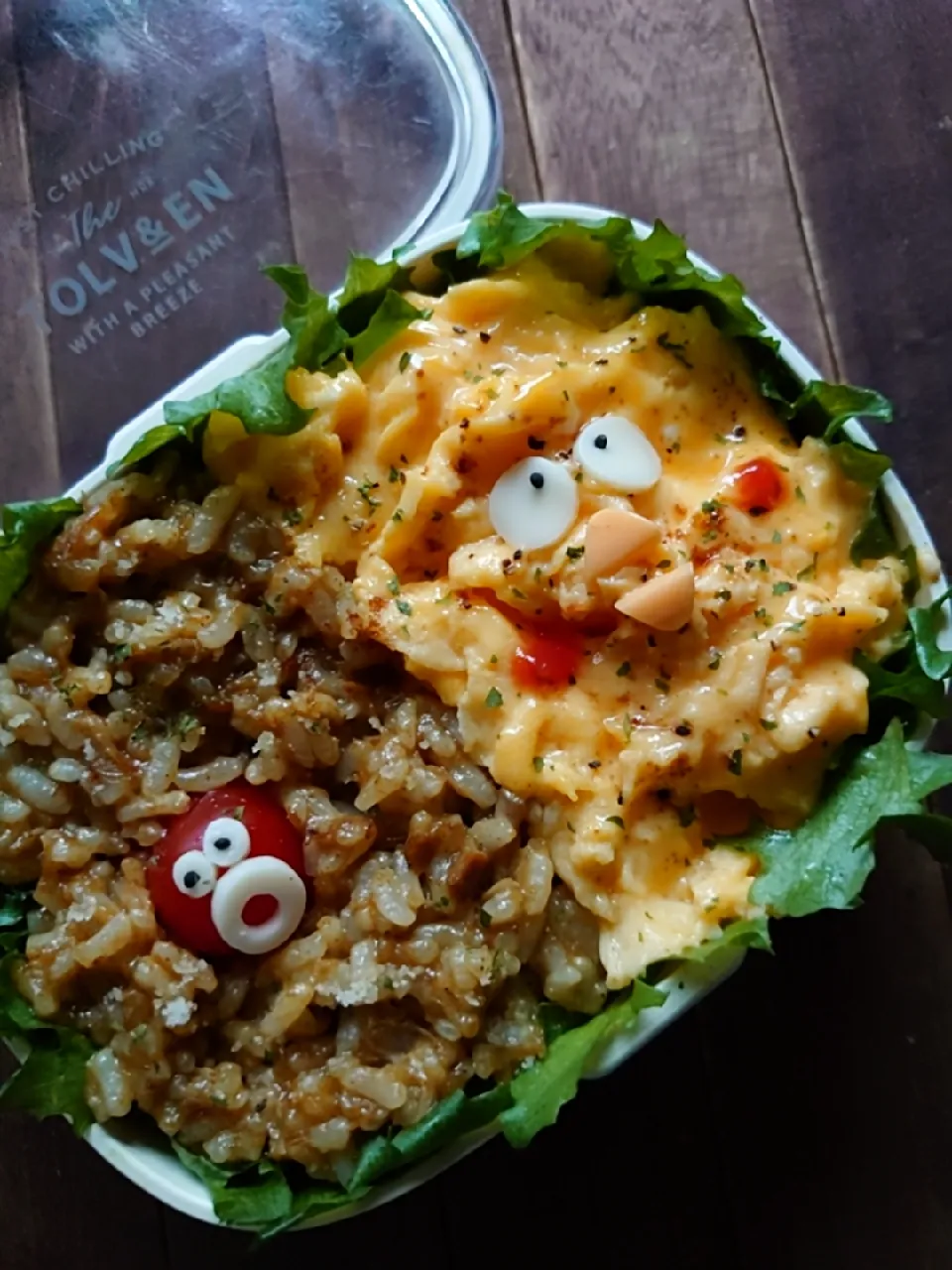 Snapdishの料理写真:漢の…長女用🍱残暑厳しい日にはオムドライ弁当|ᵏᵒᵘさん