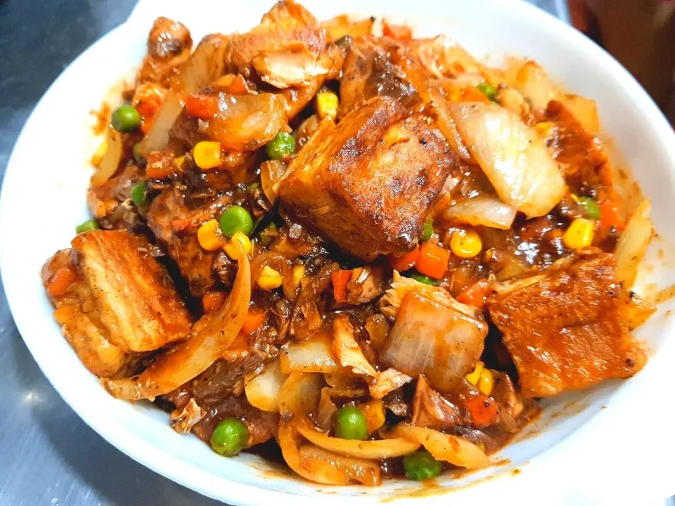 Sweet and sour mackerel fish and tofu|Nicola Liuさん