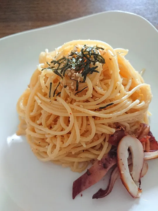 明太子パスタ
いかを添えて|たつかばさん