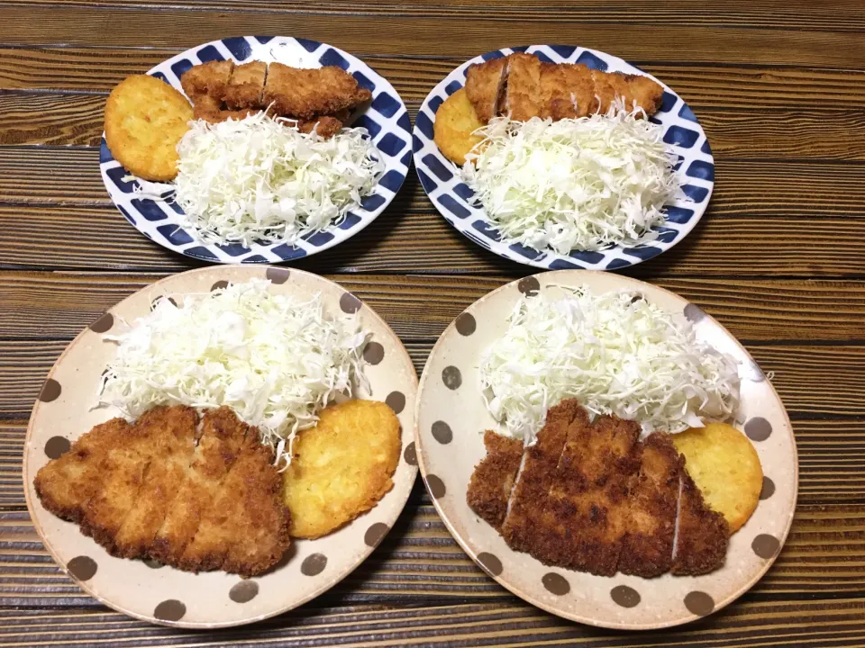 今日は豚カツだよん🐷ハッシュドポテト付き|ようか✩.*˚さん