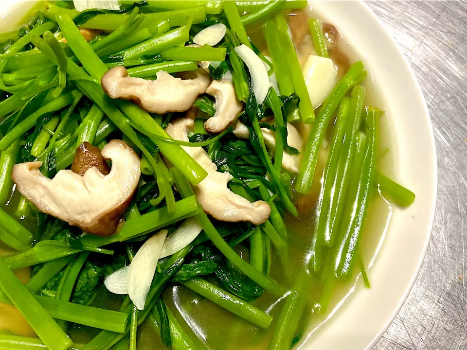 Fried Water Spinach with Mushroom|teelakさん