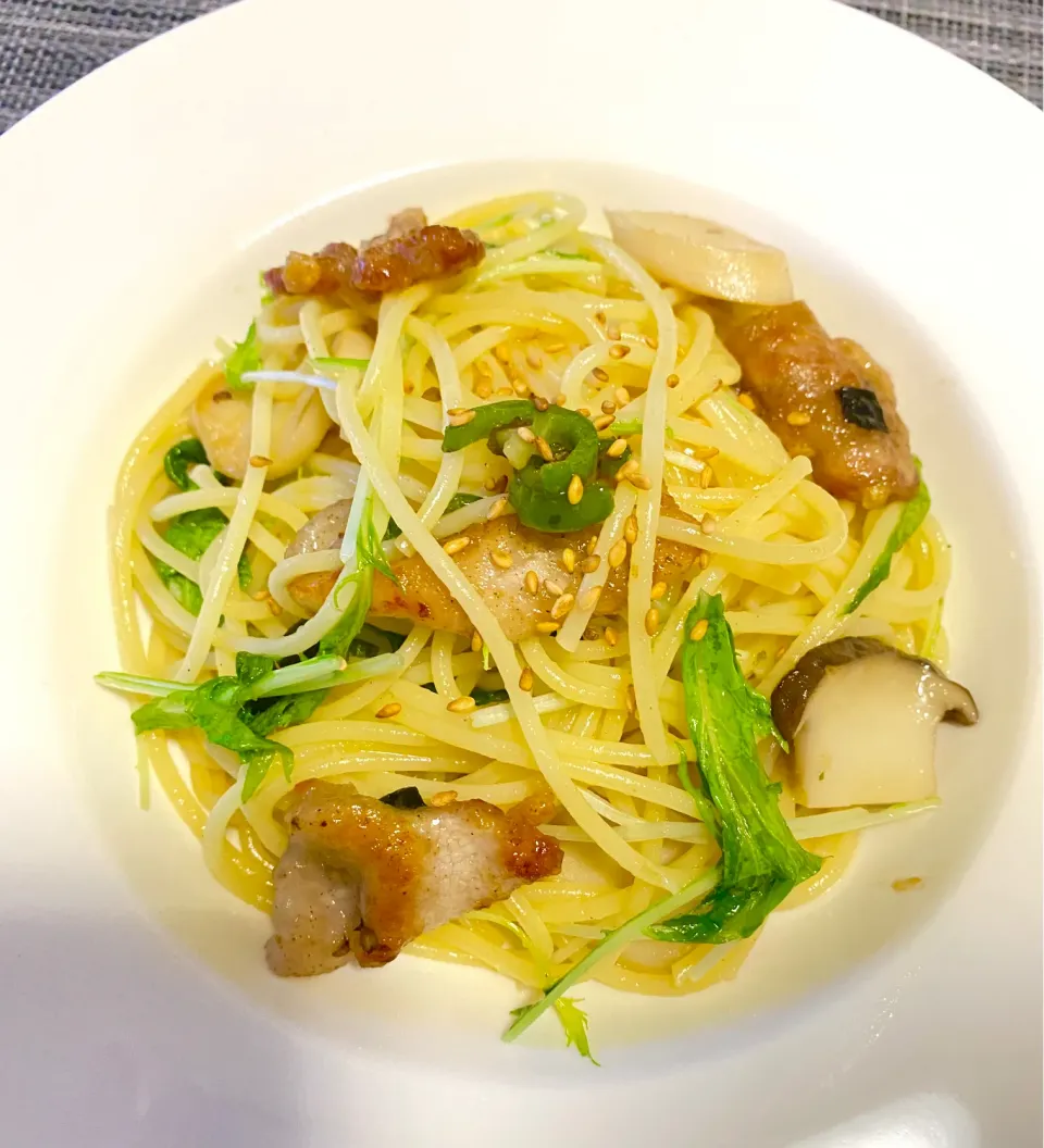 豚肉とエリンギの和風パスタ|OLの気ままご飯🍽さん