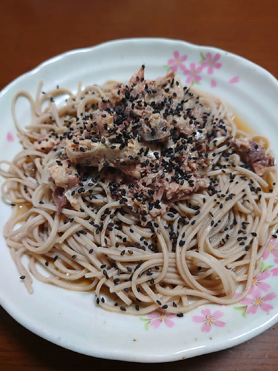 サバ缶冷やし蕎麦|ぱやさん