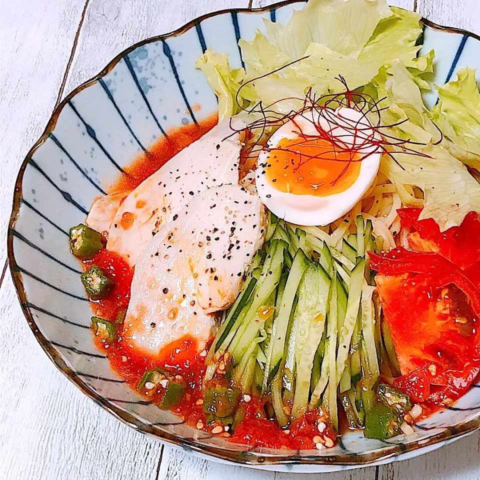 おろしトマトの冷やし酸辣湯麺|sarada.makiさん