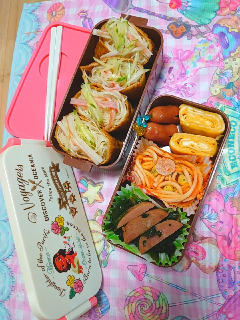 長女👸🏻💜夏休みの宿題弁当🍱|むさわか☘️さん