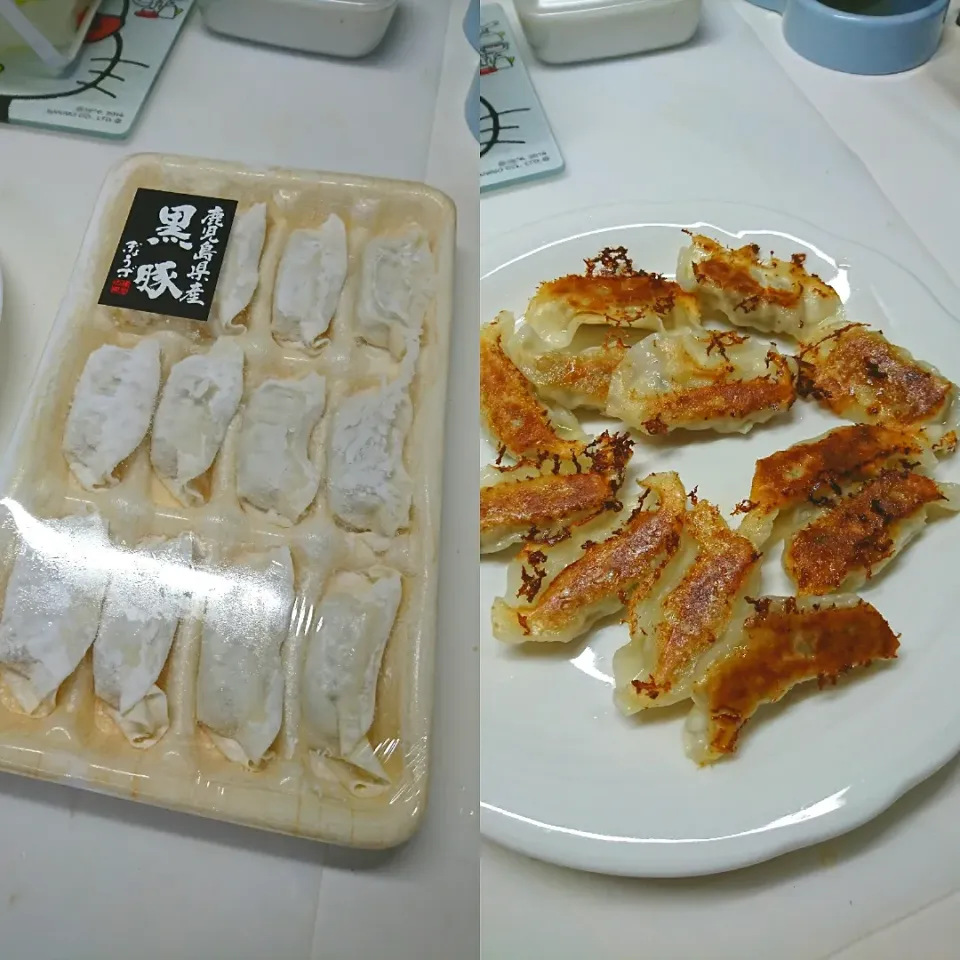 Snapdishの料理写真:お肉屋さんからのサービスの餃子|しまだ ちえこさん