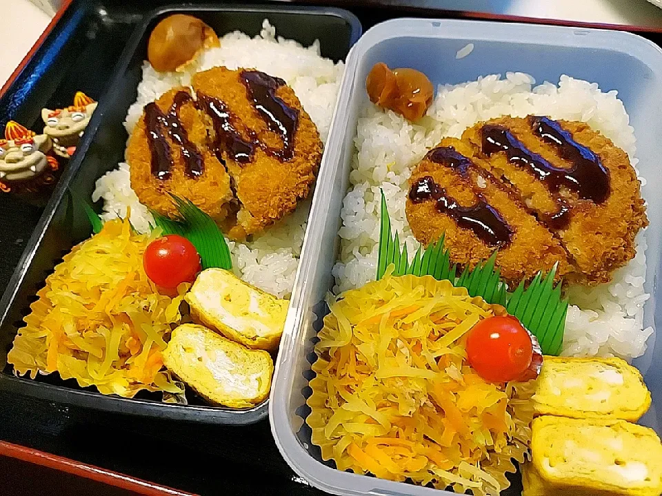 夫弁当、息子弁当|みどりさん