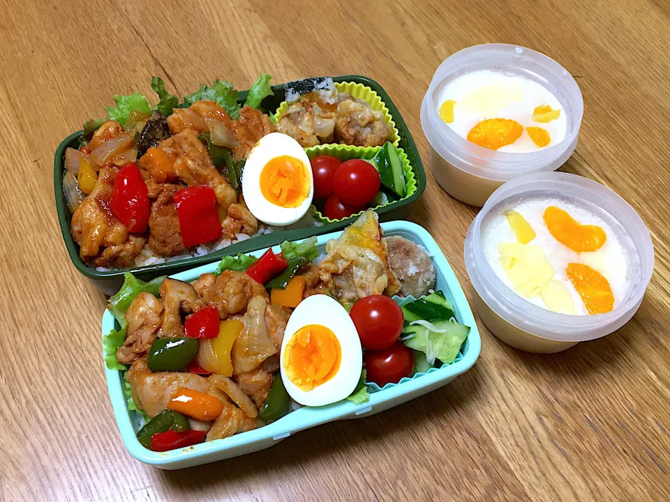 Snapdishの料理写真:鶏と野菜のケチャップ炒め弁当|ゆさん