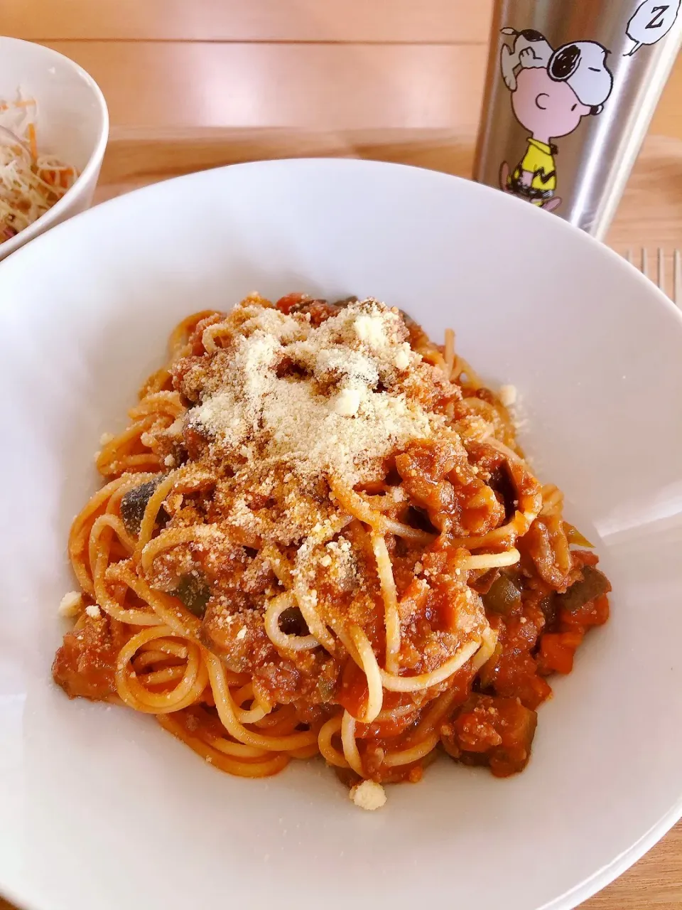 Snapdishの料理写真:作り置きのミートソースでパスタ🍝|海斗さん