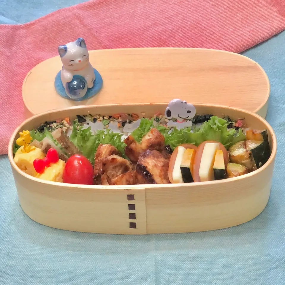 ササミのマヨ味噌ソテー☘の💙ちゃんお弁当　7/19月|sweet homeさん