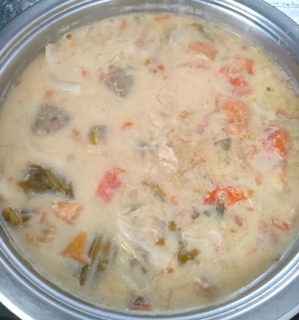 vegetarian salty soup with milk|Crystall Leongさん