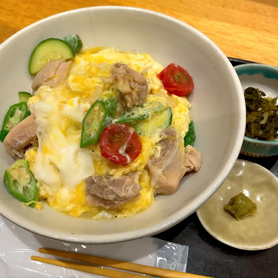 たっぷり夏野菜の塩だし親子丼|T. Wonderさん