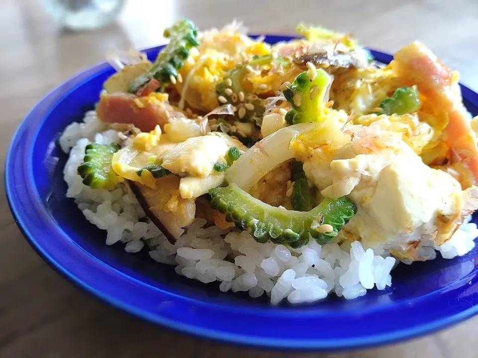 ゴーヤチャンプルー丼|古尾谷りかこさん