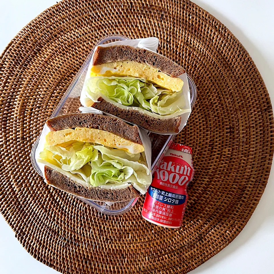 ブラン食パンでチーズレタス卵サンドイッチ|しーさん