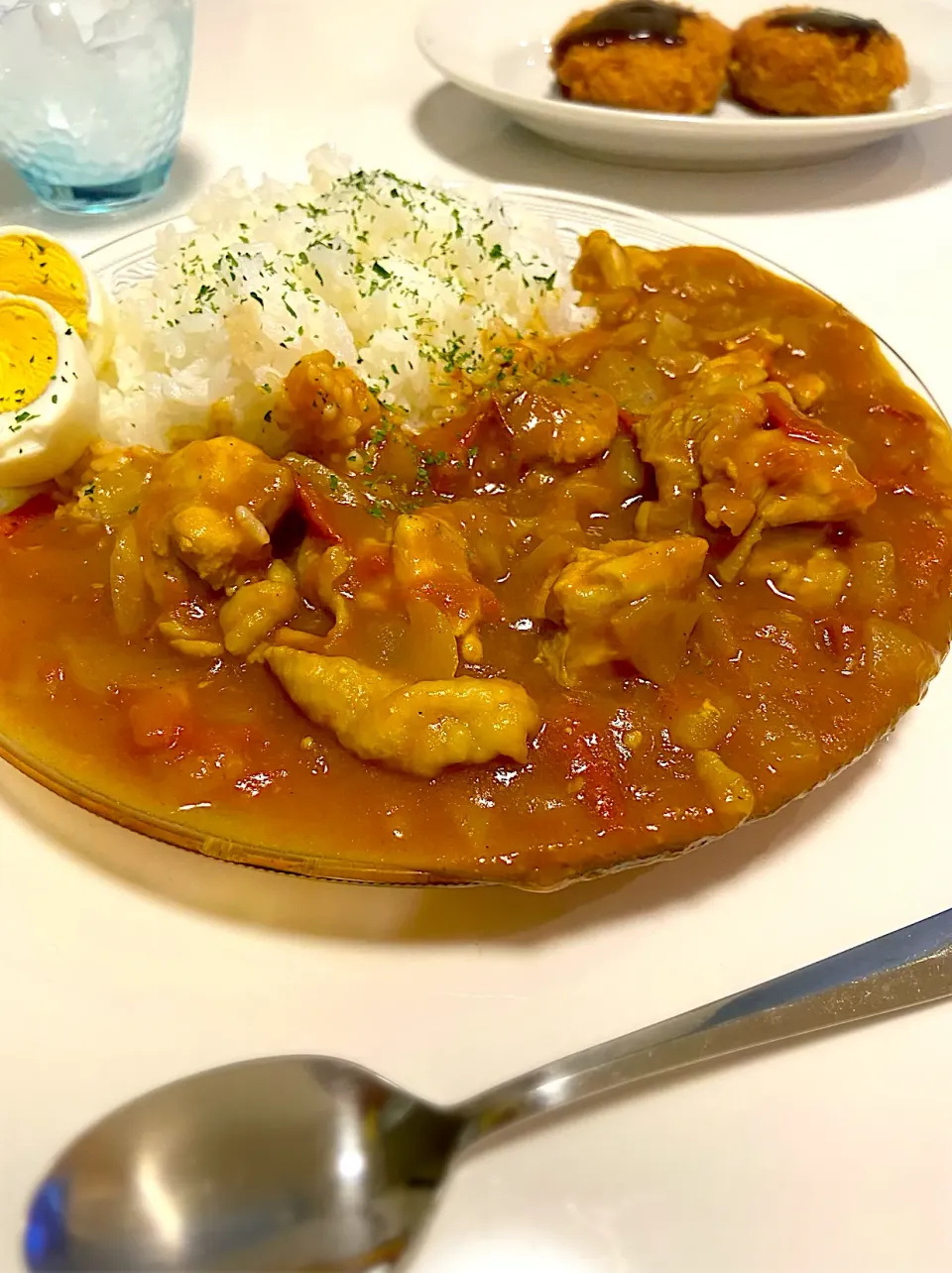 Snapdishの料理写真:つゆだくトマトチキンカレー|ちゅぱきちさん