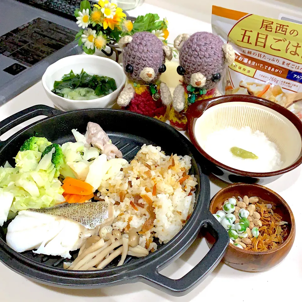 Snapdishの料理写真:プレ防災の日晩ごはん( ´ ▽ ` )|chagashiさん