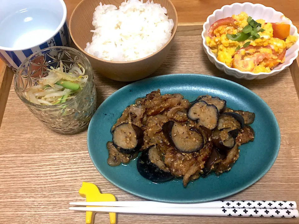 ナスと豚肉の胡麻味噌炒め|saknさん