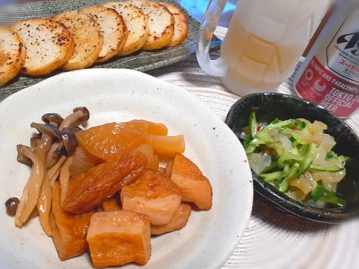 さつま揚げと大根の炊いたん
長芋バター醤油
クラゲ🥒|びせんさん