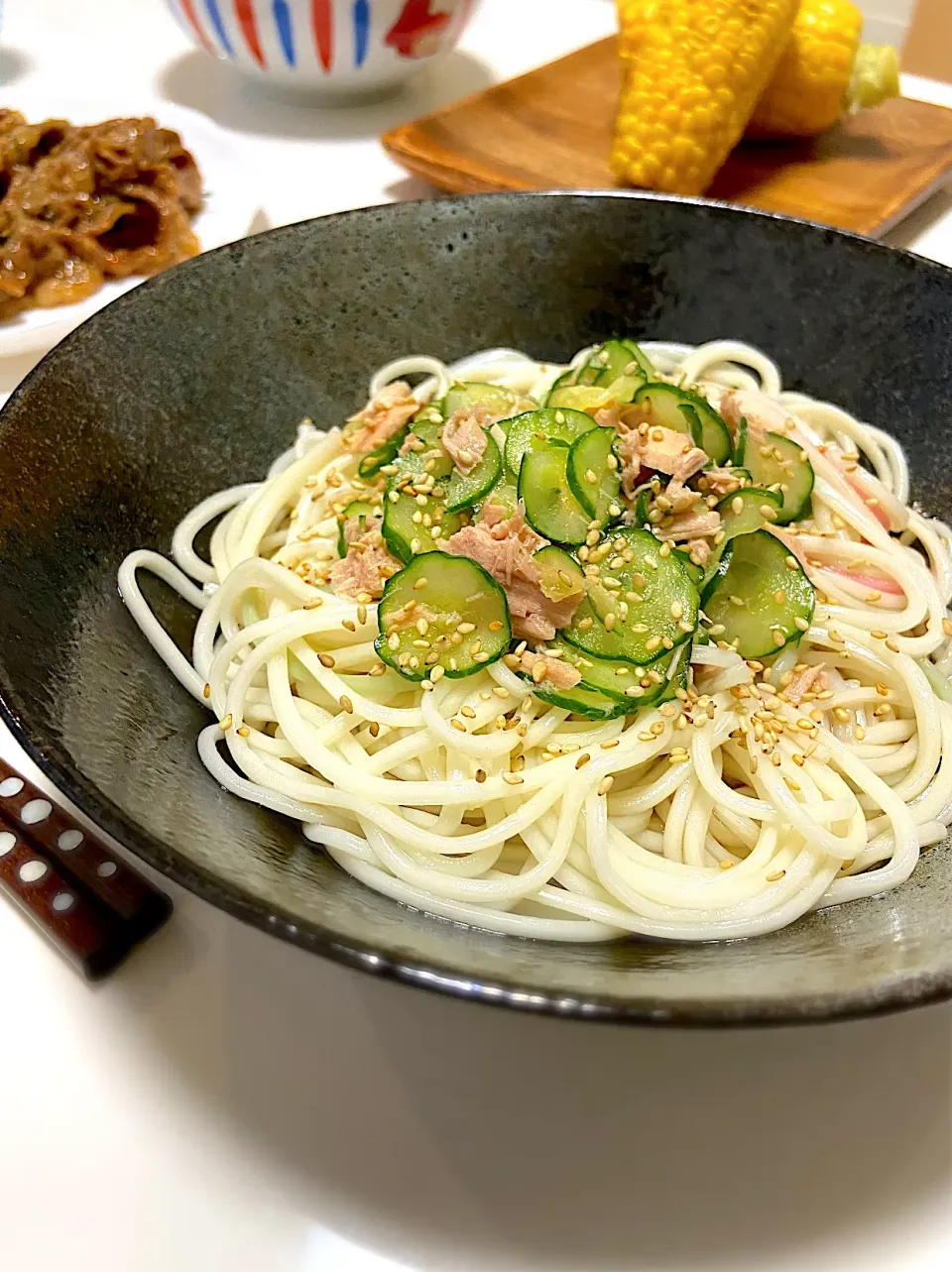 ツナときゅうりの素麺✨|ちゅぱきちさん