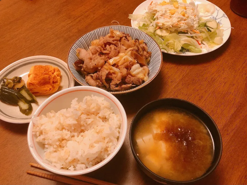 肉野菜炒め定食|薫子さん