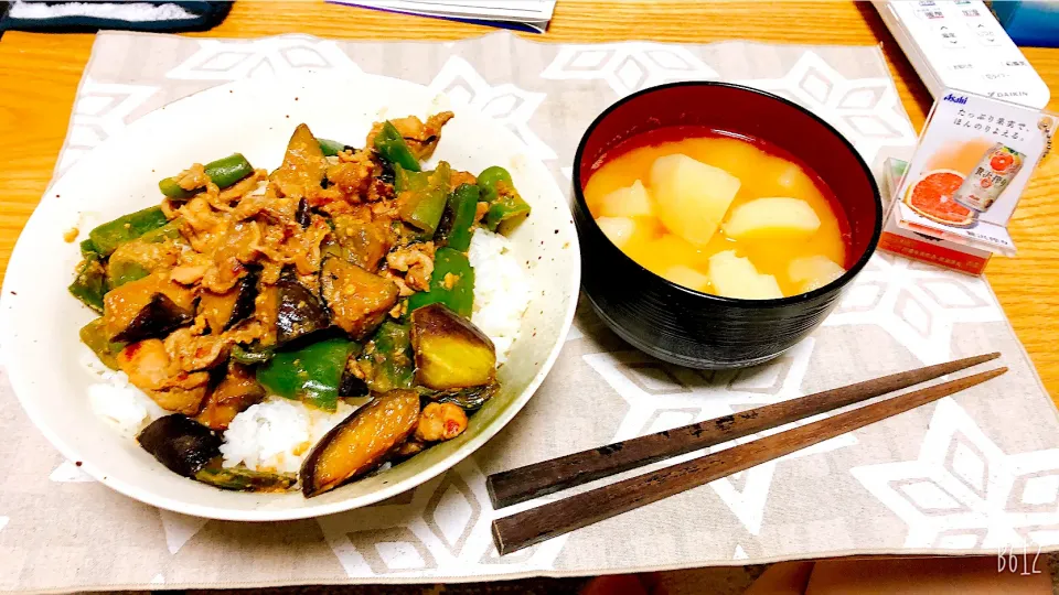 Snapdishの料理写真:なんちゃってスタミナ丼|アマガエル🐸さん