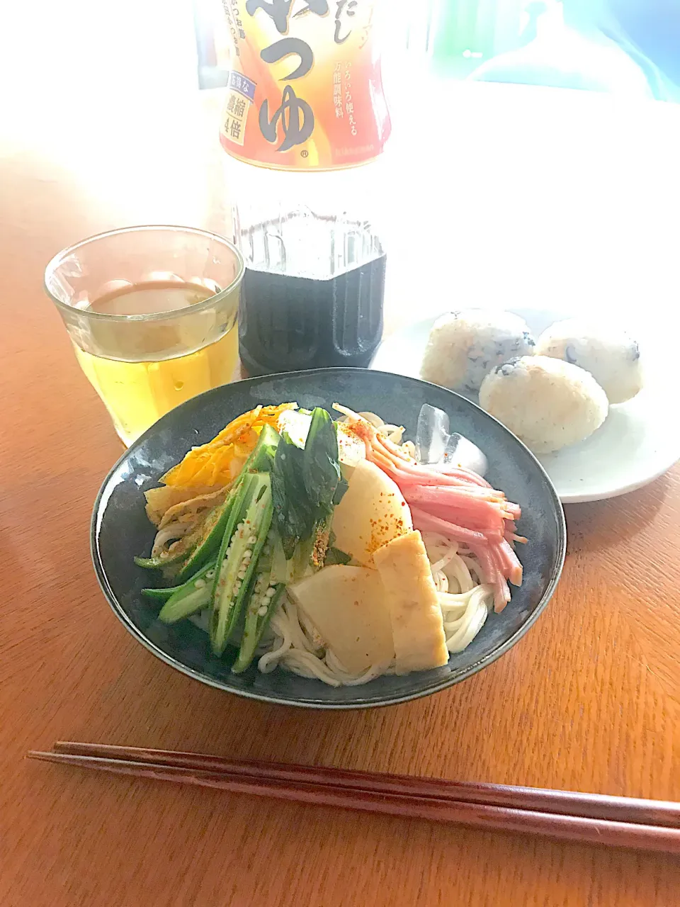 Snapdishの料理写真:冷やしおでんのせ冷やしうどん|Iggywiggyさん