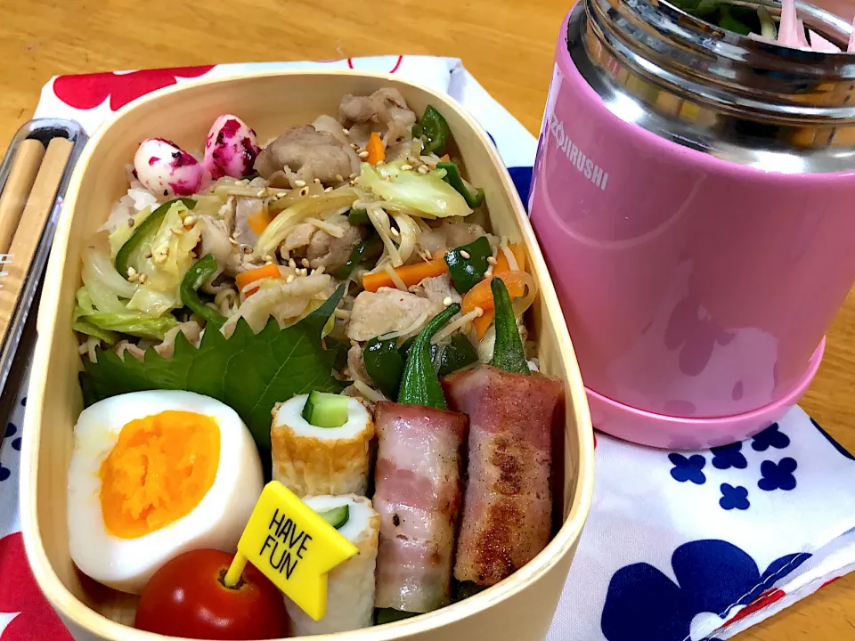 のっけ弁　マルタイラーメンで冷やし中華|LaLamamaさん